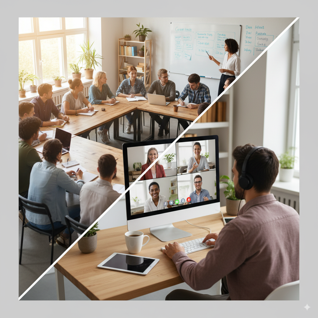 English language training modalities for companies